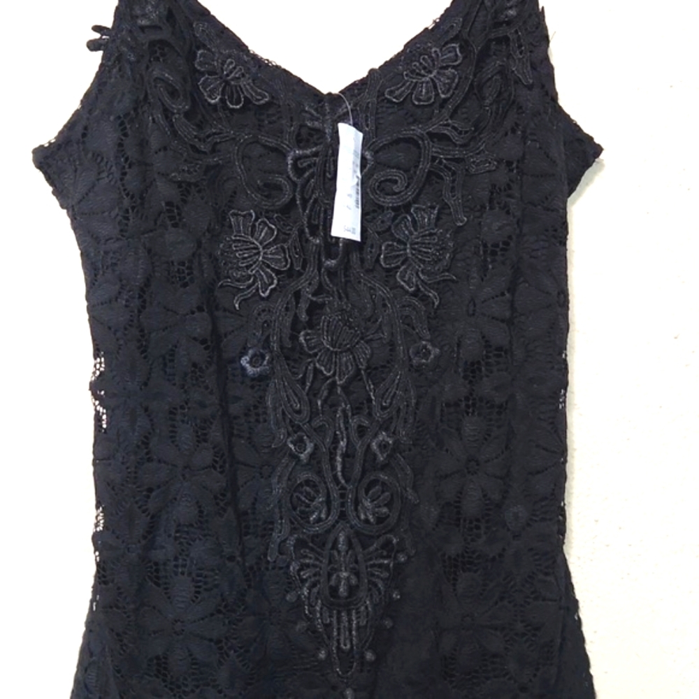 NEW! Maurices Floral Lace Black Mini Dress Size Small